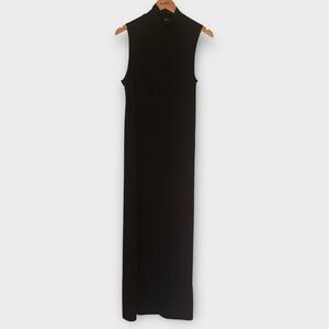 DKNY Black Sleeveless Mock Neck Maxi Dress – Size L